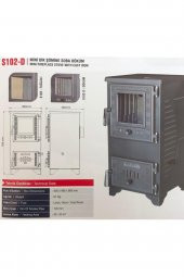 SABAH Mini Dik Döküm Şömine Soba - 2