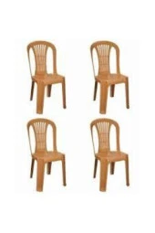 arvenlive 4 Adet Gardelia Plastik Sandalye Lüx Kolsuz Plastik Sandalye thumbnail 3