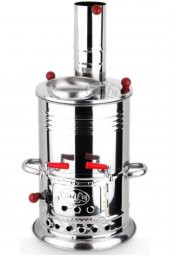 zarif iş çift Musluklu Paslanmaz Semaver Odunlu Semaver Kömürlü Semaver - 1