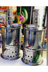 zarif iş çift Musluklu Paslanmaz Semaver Odunlu Semaver Kömürlü Semaver - 2