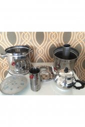 Zarif İş 1.Sınıf Tek Musluklu Demlik Hediyeli Odunlu Kömürlü Semaver Kaynaksız Gövde - 2