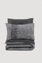 Cotton Box Plain Çift Kişilik Nevresim Takımı Sooty Gri - 4