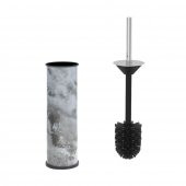 SİLİWAX BEYAZ MERMER -2 Li Set Pedallı Çöp Kovası ve Wc Klozet Fırça Seti - 4