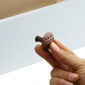 Düğme Noktalı Çekmece Dolap Kapak Kulpu Antik Bakır Metal Kulp - 3