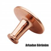 Düğme Noktalı Çekmece Dolap Kapak Kulpu Kulbu Metal Bakır Kulp thumbnail 5