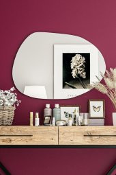 Berry 74x53CM Antre Koridor Dresuar Konsol Şifonyer Duvar Salon Banyo Wc Ofis Yatak Oda Ayna - 2