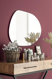Berry 74x53CM Antre Koridor Dresuar Konsol Şifonyer Duvar Salon Banyo Wc Ofis Yatak Oda Ayna - 3