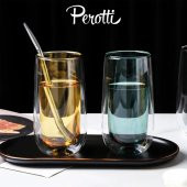 Rossel Premium Perotti Double Color 450 ml Bardak Mavi - 3