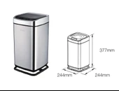 Omnipazar Xinda GSC9 Sensörlü Çöp Kovası 9 Litre Paslanmaz Çelik - 2