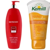 Glysolid Parfümsüz Vücut Losyonu Pompalı 500mlKamill Express Hand El Kremi 75ml - 1