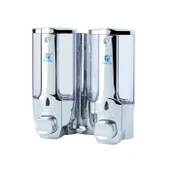 Omnipazar Xinda ZYQ138SK Sıvı Sabun ve Şampuan Dispenseri 2' li Krom 2x380 ml - 1