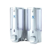 Omnipazar Xinda ZYQ138SG Sıvı Sabun ve Şampuan Dispenseri 2'li Silver 2x380 ml - 1