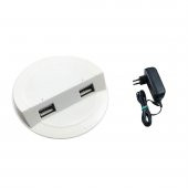 Çalışma Masası için Masa Üstü Usb Şarj Cihazı Beyaz Adaptör Dahil - 1