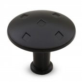 Baklavalı Düğme Çekmece Dolap Kapak Kulpu Mat Siyah Metal Kulp thumbnail 2