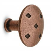 Baklavalı Düğme Çekmece Dolap Kapak Kulpu Antik Bakır Metal Kulp thumbnail 1