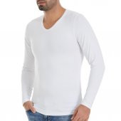 6 Adet Yıldız Erkek Bambu Uzun Kol T-Shirt Fanila Beyaz 485 - 1
