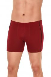 6 Adet Yıldız Erkek Likralı Modal Boxer Short Bordo 109 - 1