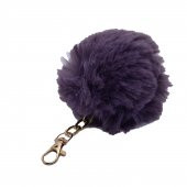 Lila Renk Peluş Ponpon Anahtarlık  974 - 1
