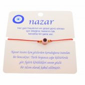 Altın Renk İp Karışık Göz Nazar İp Bileklik - 1808 - 6