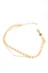 Shine Minik Pullu Zincir 2Li Halhal Gold - 150 - 2