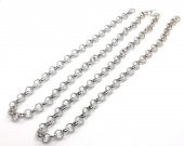 Gümüş Kaplama Gemici Doc Zincir Kolye - 317 - 1