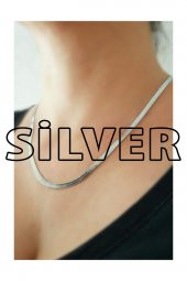 Gümüş Rengi Alaşım İtalyan Zincir Kolye - 187 - 1