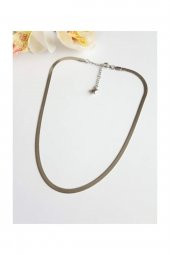 Gümüş Rengi Alaşım İtalyan Zincir Kolye - 187 - 3