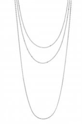 Kadın Üçlü Şeri Zincir Kolye Silver Katmanlı Kolye Choker Uzun Çoklu Kolye - 8 - 5