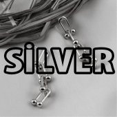 Şık Kadın Silver Kaplama Toplu Kalın Zincir Tiffany Blanca Küpe - 412 - 1