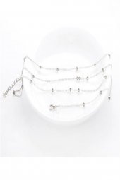 Gümüş Toplu Bel Zinciri Göbek Takısı Trend Vücut Zinciri - 109 - 3