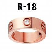 Kartier Taşlı Yüzük Rose Renk 18 Numara - 547 - 1