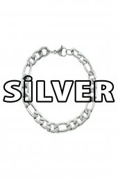 Unisex Aralıklı Şavin Figaro Silver Alaşım Bileklik - 179 - 1