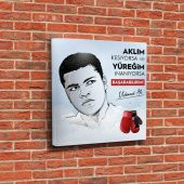 Muhammed Ali-Ünlü Sözler-Aklım Kesiyorsa Yüreğim İnanıyorsa Başarabilirim -Vektör Kanvas 30x30 Tabl - 1