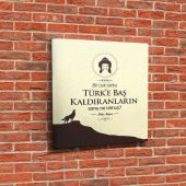 Bilge Kagan Türk - Bozkurt - Göktürkçe - Vektör Kanvas 30x30 Tablo - 1