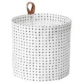 Siyah-Beyaz Çamaşır Sepeti IKEA 11 lt - 1