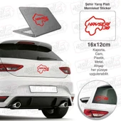 Kayseri İli 38 Plaka Kodu Memleket Kırmızı Yarış Pisti Sticker - Oto Araba Etiket, Aksesuar Modifiye - 1