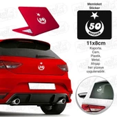 Nevşehir Plaka 50 Ay Yıldız Beyaz Sticker, Araba, Araç, Etiket, Aksesuar, Tuning, Modifiye, Arma - 1