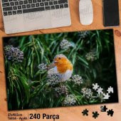 Asil Hobi Harika Kuşlar-Gökkuşağı İspinoz-Kuş Yapboz -Ayak Destekli Çerçeveli 240 Parça Puzzle - 1