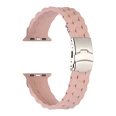 Vendas Apple Watch 42mm Uyumlu Kademe Ayarlı Silikon Kordon - 8