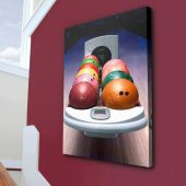 Bowling Salonunda topları - Eğlence - Skor - Spor - 70x100cm Dekoratif Kanvas Tablo - 1
