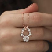 925 Ayar Gümüş Bahar Çiçeği Kadın Gümüş Kolye thumbnail 4