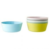 6 LI Çocuk Yemek Kasesi - Kase Seti Pastel Renkler MeridyenDukkan 6 Adet Çap: 12 cm - 1