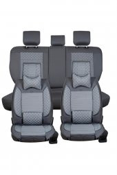 ACKSTRELTFÜMETP2001-27 Mercedes Citan Lüks Deri Oto Koltuk Kılıfı Ön/Arka Set - 3