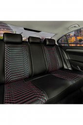 ACKSTRP2SYHKRMZEXC001-59 
Fiat Brava Lüks Deri Oto Koltuk Kılıfı Ön/Arka Set EXCLUSİVE Siyah-Kırmızı - 3