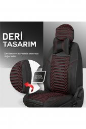 ACKSTRP2SYHKRMZEXC001-59 
Fiat Brava Lüks Deri Oto Koltuk Kılıfı Ön/Arka Set EXCLUSİVE Siyah-Kırmızı - 4