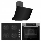 Ferre Fryart Cs Serisi Inox-Siyah Ankastre Cam Set D063 + CS205 + XE63MI - 1
