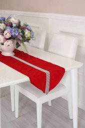 Taşlı Runner 90x30 Kırmızı - 1