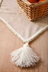 90X30 Püsküllü Runner Ekru - 3