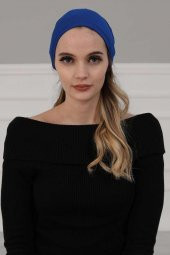 Penye Bandana Saks Mavi - 4