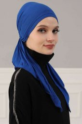 Penye Bandana Saks Mavi - 5